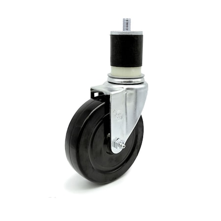 Service Caster 5 Inch Hard Rubber Wheel Swivel 1-7/8 Inch Expanding Stem Caster SCC-EX20S514-HRS-MTG21